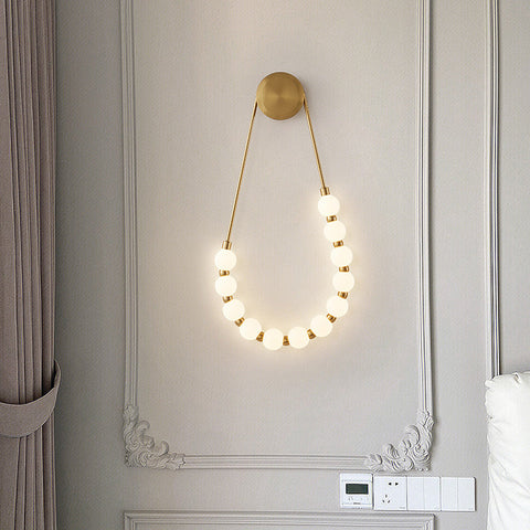 Acrylic Loop LED Wall Light with Globe Accents