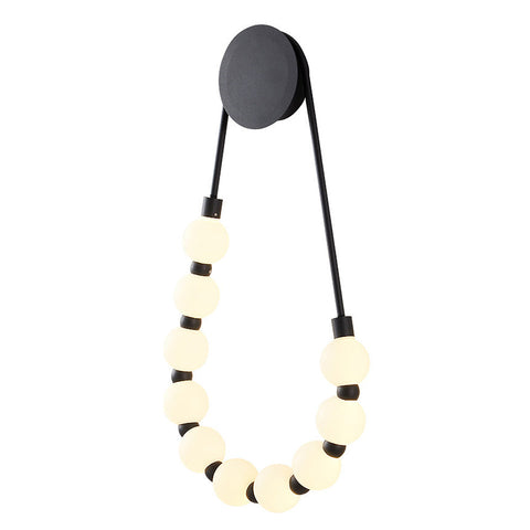 Acrylic Loop LED Wall Light with Globe Accents