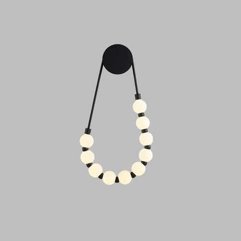 Acrylic Loop LED Wall Light with Globe Accents