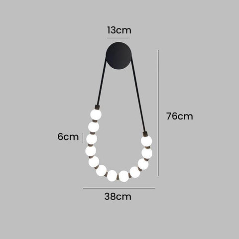 Acrylic Loop LED Wall Light with Globe Accents
