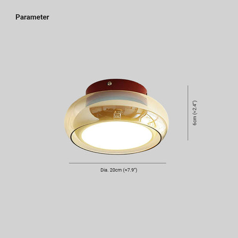 Vintage Glass LED Ceiling Light for Bedroom and Dining Room Lighting