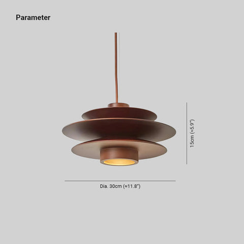 Layered Wood Pendant Light for Dining Room and Living Room Lighting