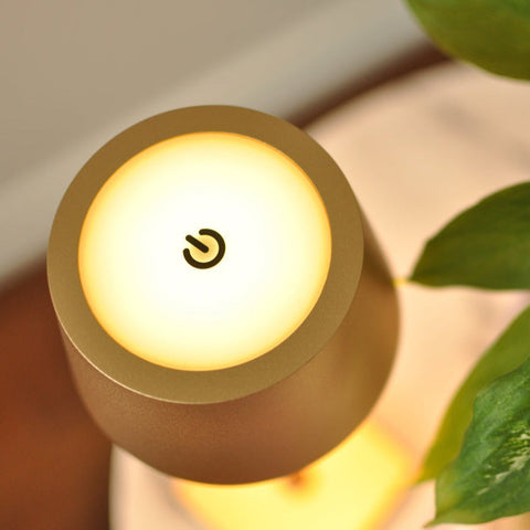 Cordless LED Table Lamp with Touch Dimming and Aluminum Alloy Body