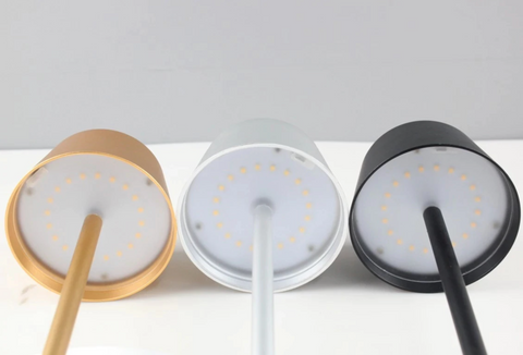 Cordless LED Table Lamp with Touch Dimming and Aluminum Alloy Body