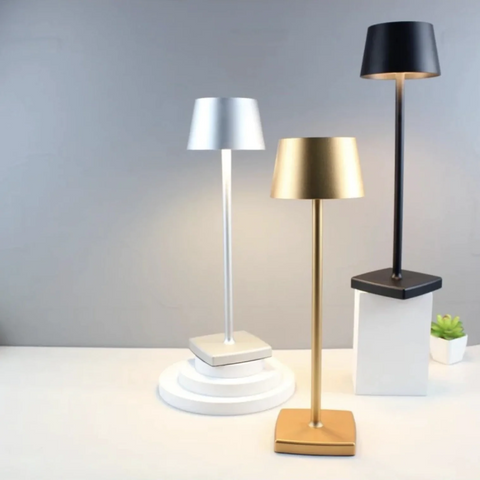 Cordless LED Table Lamp with Touch Dimming and Aluminum Alloy Body
