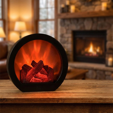 Flame-Effect Table Lamp for Decorative Ambient Lighting