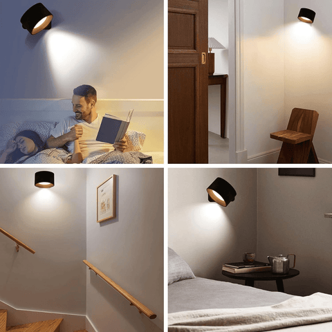 Rechargeable 360° Adjustable LED Wall Light with USB Charging