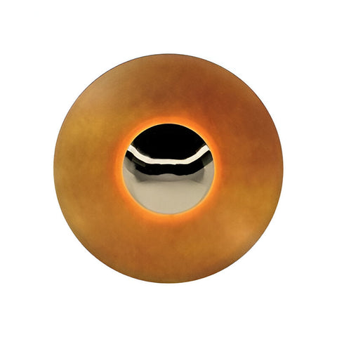 Round Iron LED Wall Lamp with Modern Minimalist Design and Multiple Size Options