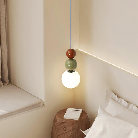 Minimalist Glass Globe Pendant Light for Bedroom Accent Lighting