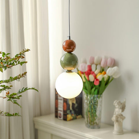 Minimalist Glass Globe Pendant Light for Bedroom Accent Lighting