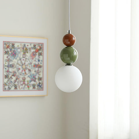 Minimalist Glass Globe Pendant Light for Bedroom Accent Lighting
