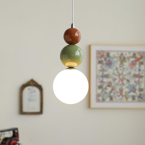 Minimalist Glass Globe Pendant Light for Bedroom Accent Lighting