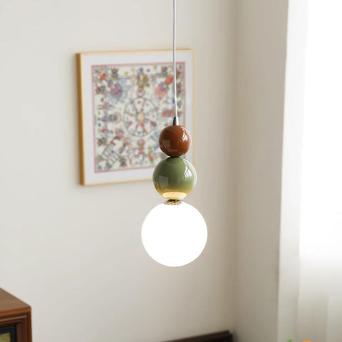 Minimalist Glass Globe Pendant Light for Bedroom Accent Lighting