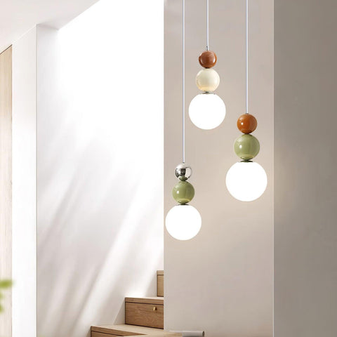 Minimalist Glass Globe Pendant Light for Bedroom Accent Lighting