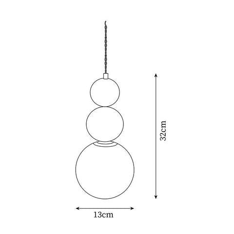 Minimalist Glass Globe Pendant Light for Bedroom Accent Lighting