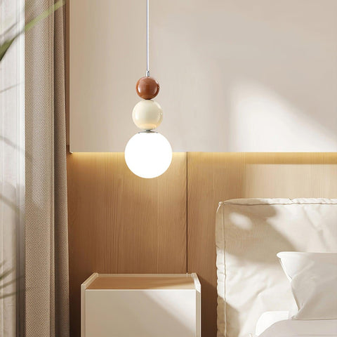 Minimalist Glass Globe Pendant Light for Bedroom Accent Lighting