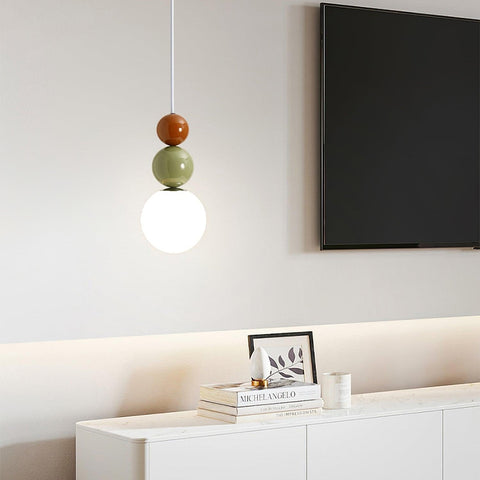 Minimalist Glass Globe Pendant Light for Bedroom Accent Lighting