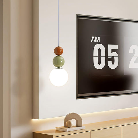 Minimalist Glass Globe Pendant Light for Bedroom Accent Lighting