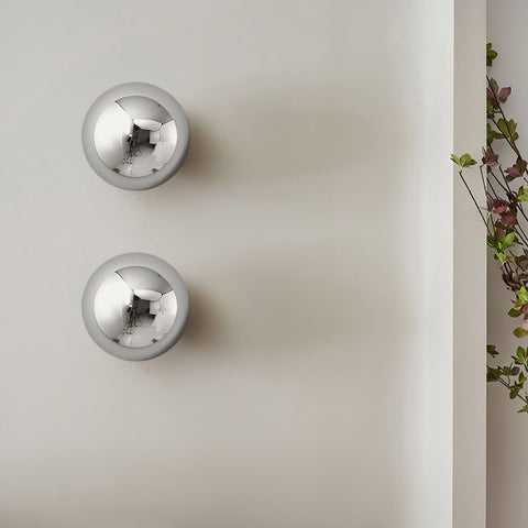 Wall Sconce with Reflective Metal Dome and Indirect LED Glow