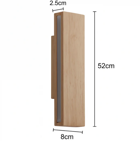 Wall Sconce with Japandi Wood Details