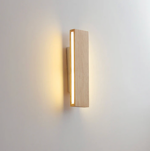 Wall Sconce with Japandi Wood Details