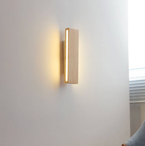 Wall Sconce with Japandi Wood Details