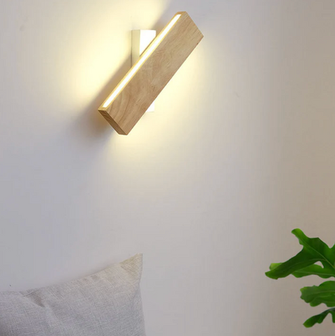 Wall Sconce with Japandi Wood Details