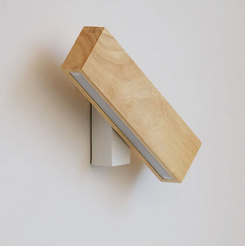 Wall Sconce with Japandi Wood Details