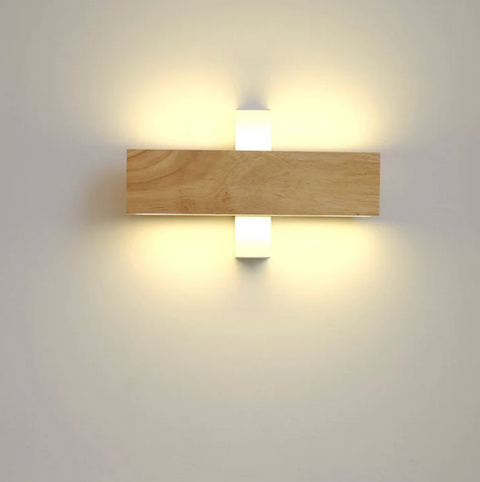 Wall Sconce with Japandi Wood Details