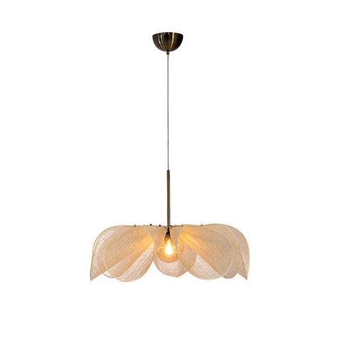 Pendant Light with Floral Mesh Shade