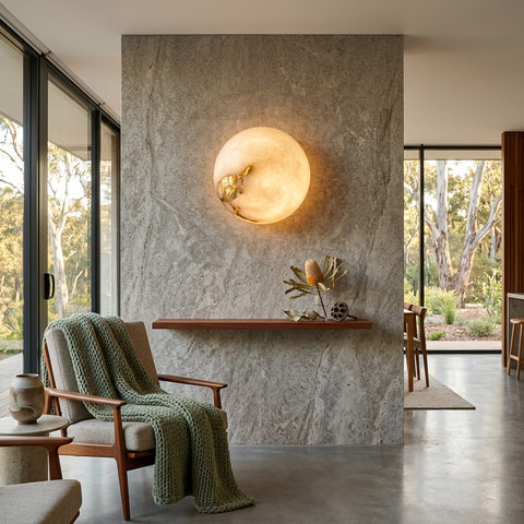 Wall Sconce with Marble Orb