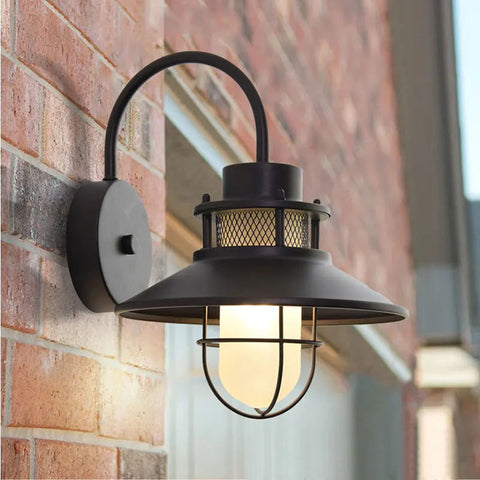 Wall Light with Nautical Gooseneck Arm