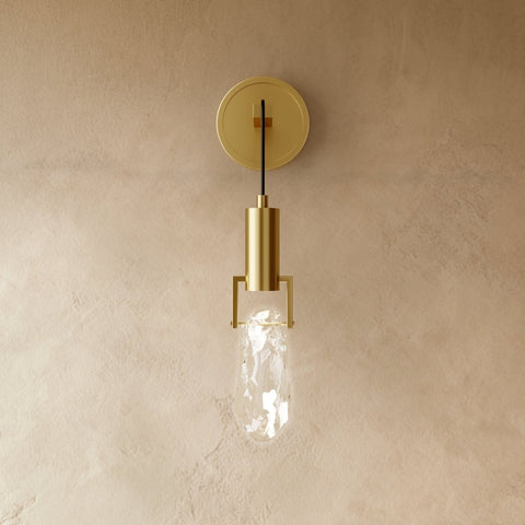 Wall Sconce with Crystal Fragment and Pulley