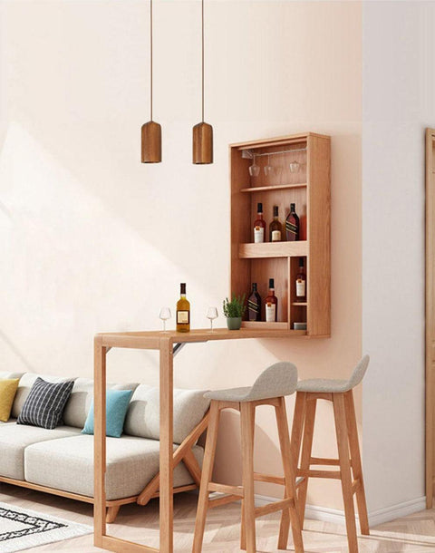 Pendant Light with Wood Cone Shade