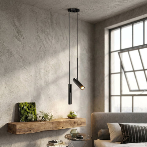 Pendant Light with Adjustable Metal Spotlight