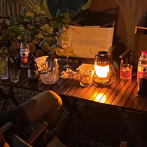 Table Lamp with Portable LED Lantern Design