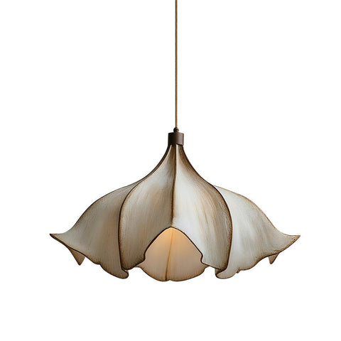 Pendant Light with Sculptural Petal Shade