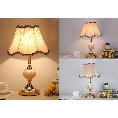Table Lamp with Traditional Floral Shade