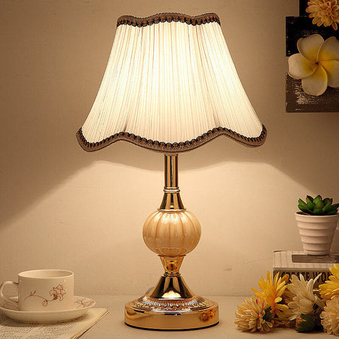 Table Lamp with Traditional Floral Shade