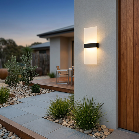 Outdoor Wall Sconce with Solar LED