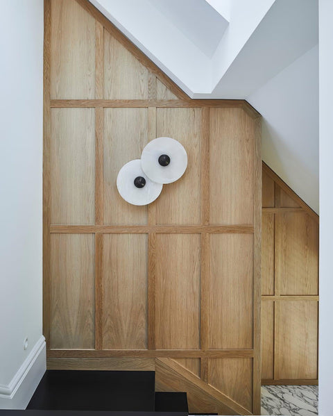 Wall Sconce with Alabaster Discs