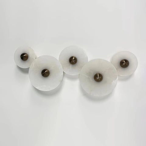 Wall Sconce with Alabaster Discs