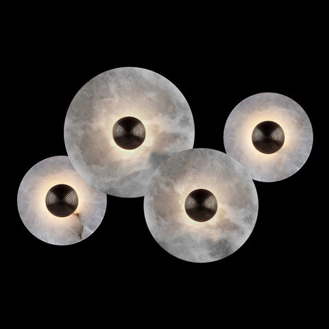 Wall Sconce with Alabaster Discs