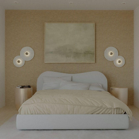 Wall Sconce with Alabaster Discs