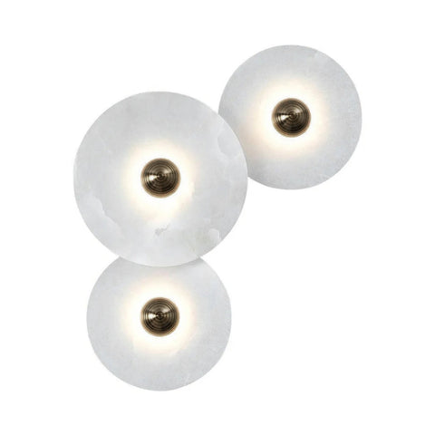 Wall Sconce with Alabaster Discs