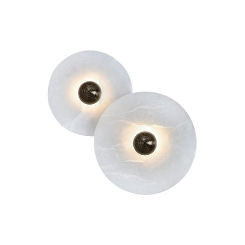 Wall Sconce with Alabaster Discs