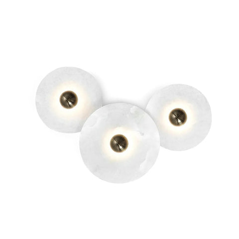 Wall Sconce with Alabaster Discs