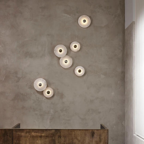 Wall Sconce with Alabaster Discs