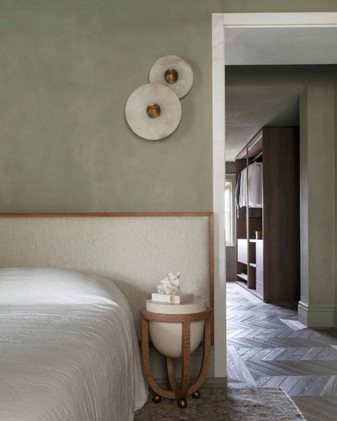 Wall Sconce with Alabaster Discs