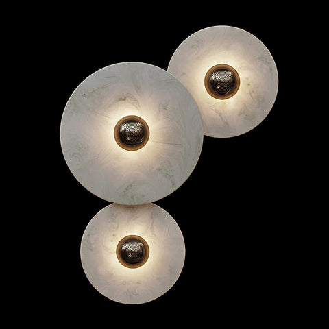 Wall Sconce with Alabaster Discs